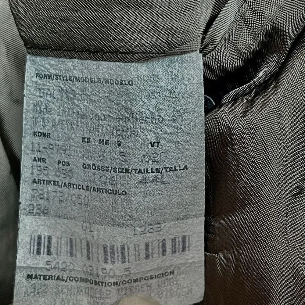 Hugo Boss Blazer Jacket Men 44L‎ Black Brown Schurwolle Virgin Wool Blend Career